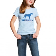 Ariat (Sample) Girl's Surf's Up Tee (Powder Blue)