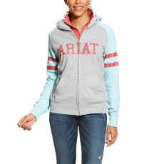 Ariat (Sample) Women's Booster Hoodie (Grey & Sky Blue)