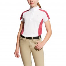 Ariat (Sample) Girl's Aptos Colourblock Show Shirt (White/Rose Violet)