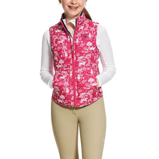 Ariat Girl's Emma Reversible Insulated Vest (Beet Pink Toile)