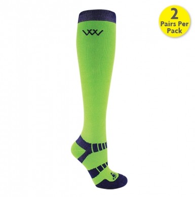 Woof Wear Bamboo Waffle Long Riding Sock (Lime)