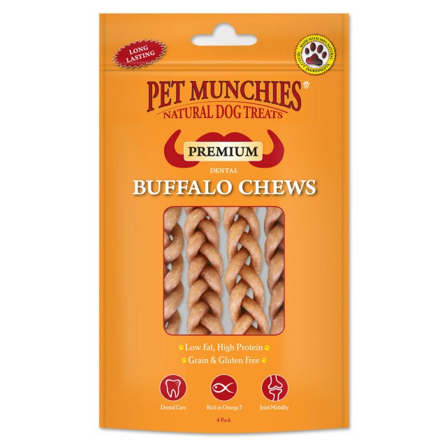 Pet Munchies Natural Dog Treats (Dental Buffalo Chews)