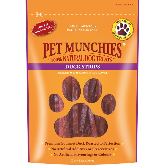 Pet Munchies Natural Dog Treats (Duck Strips)