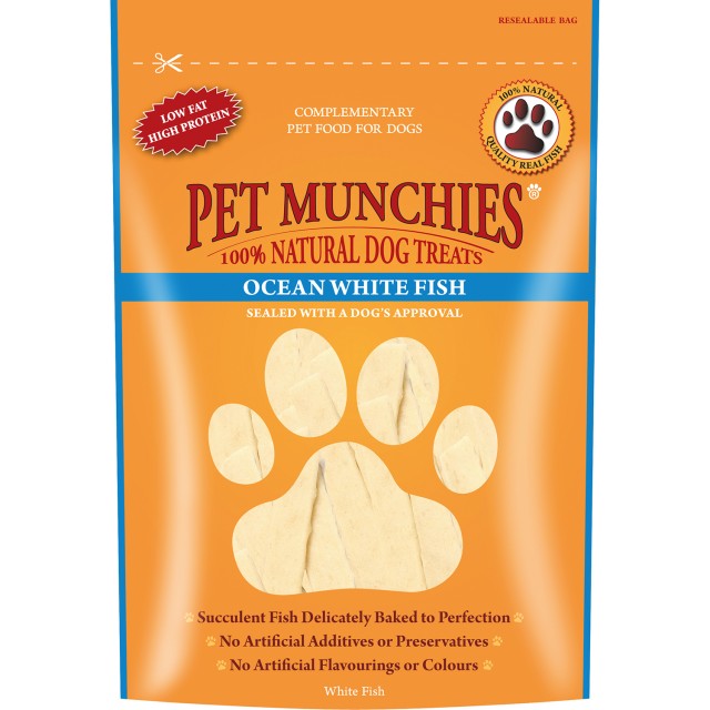 Pet Munchies Natural Dog Treats (Ocean White Fish)