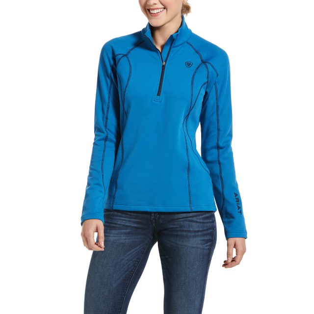 Ariat Women's Conquest 2.0 1/2 Zip Sweatshirt (Blue Dawn)