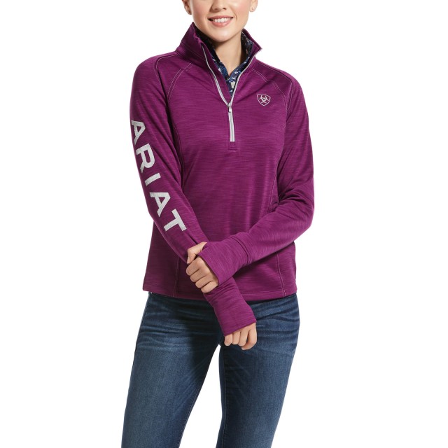 Ariat (Clearance) Women's Tek Team 1/2 Zip Sweatshirt (Imperial Violet Heather)