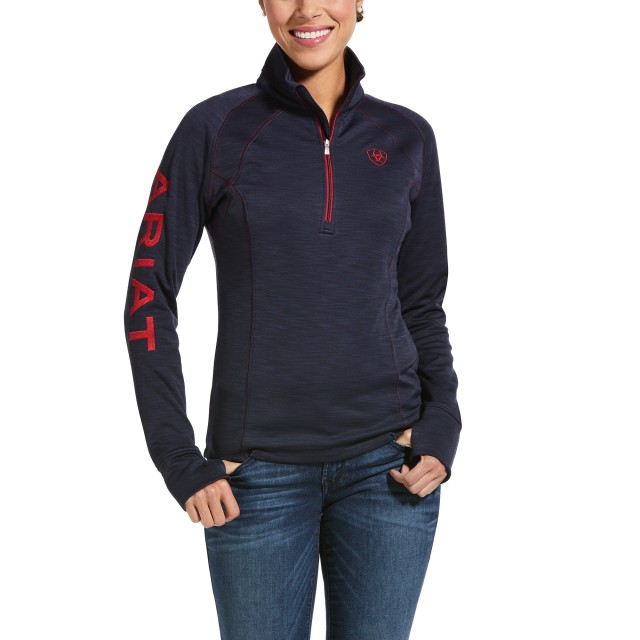 Ariat Women's Tek Team 1/2 Zip Sweatshirt (Navy Heather)