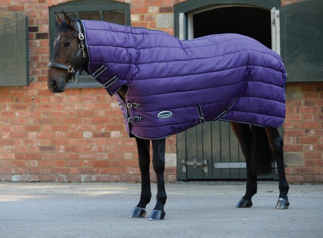 Weatherbeeta ComfiTec - 210D Channel Stable Rug - Combo - Heavy (Purple/Black)