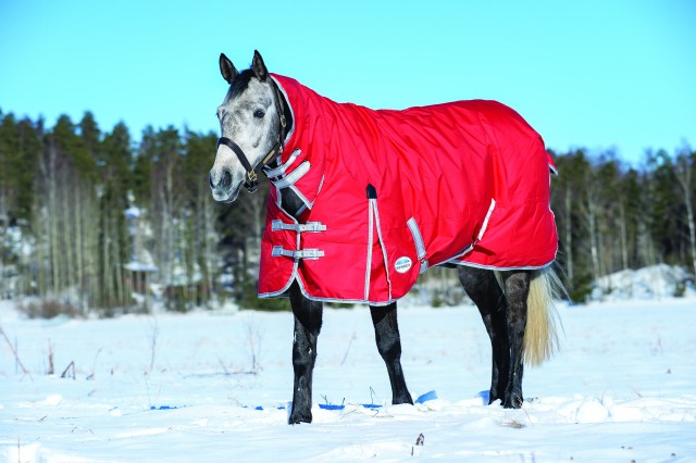 Weatherbeeta Comfitec Classic Turnout Rug Combo Neck 300g Heavyweight (Red/Silver/Navy)