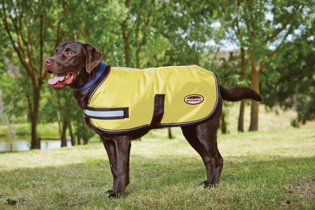 Weatherbeeta Comfitec Reflective Parka 300d Dog Coat (Yellow)