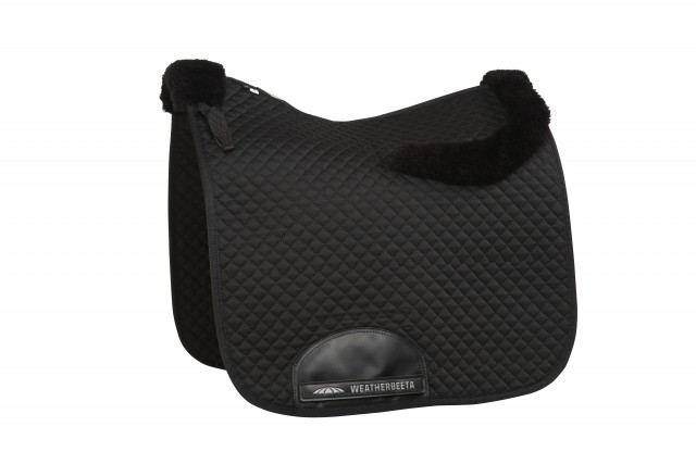 Weatherbeeta Dressage Saddle Pad With Merino Edging (Black)