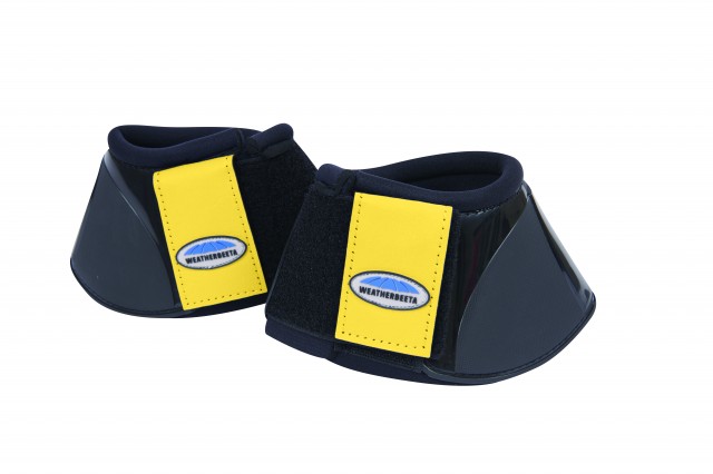 Weatherbeeta Impact Bell Boots (Black/MustardYellow)