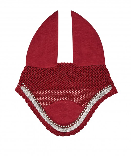 Weatherbeeta Prime Bling Ear Bonnet (Maroon)