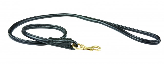 Weatherbeeta Rolled Leather Dog Lead (Black)