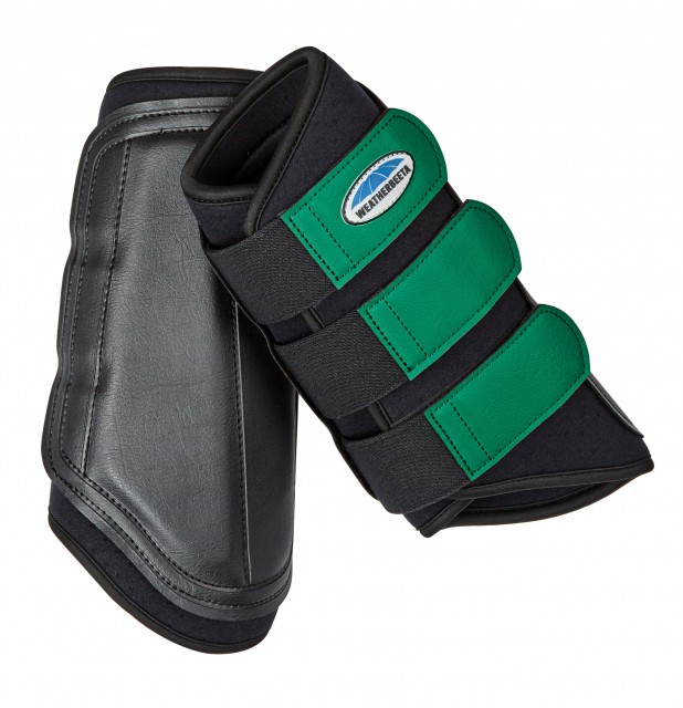 Weatherbeeta Single Lock Brushing Boots (Black/Emerald)