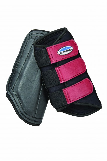 Weatherbeeta Single Lock Brushing Boots (Black/Maroon)