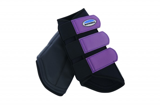 Weatherbeeta Single Lock Brushing Boots (Black/Purple Penant)