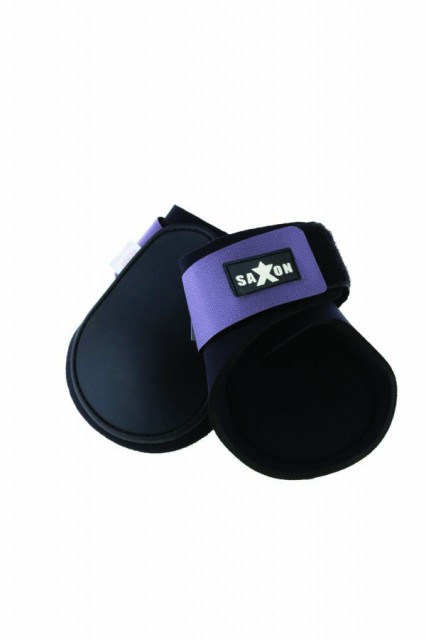 Saxon Contoured Fetlock Boots (Black/Purple)