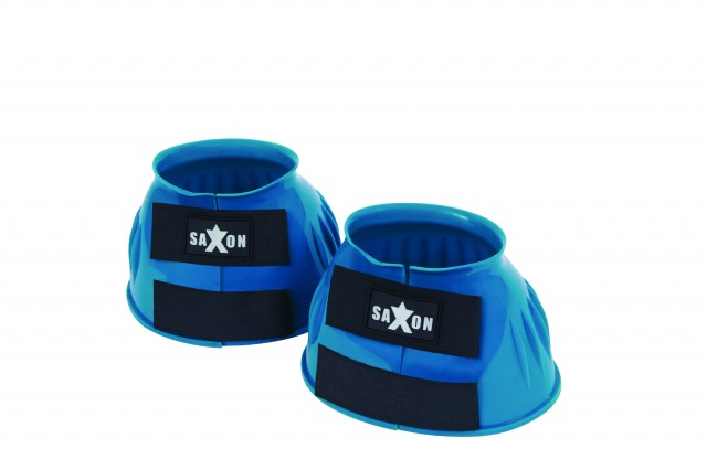 Saxon Double Tape PVC Ribbed Bell Boots (Turquoise)