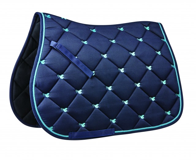 Saxon Dove All Purpose Saddle Pad (Navy/Light Blue)