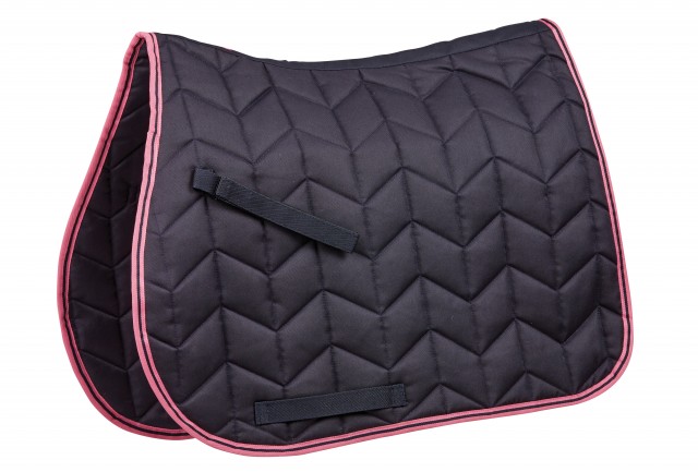 Saxon Element Quilted All Purpose Saddle Pad (Navy/Pink)