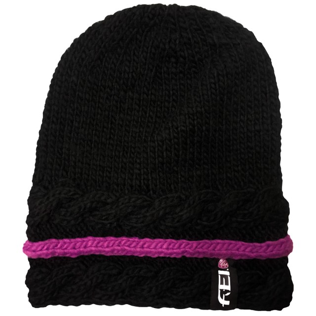 Ariat FEI Cable Knit Hat (Black/FEI Purple)
