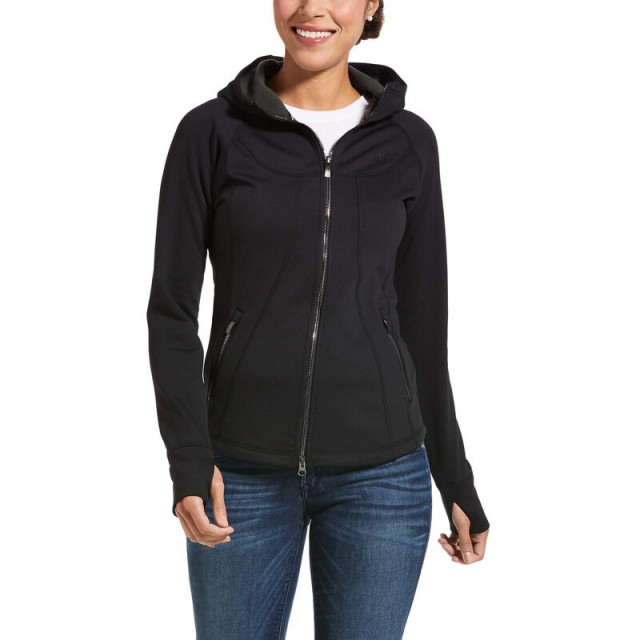 Ariat Women's Attain Full Zip Hoodie (Black)