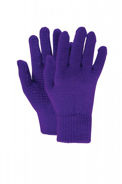 Dublin Adult's Magic Pimple Grip Riding Gloves (Dark Purple)