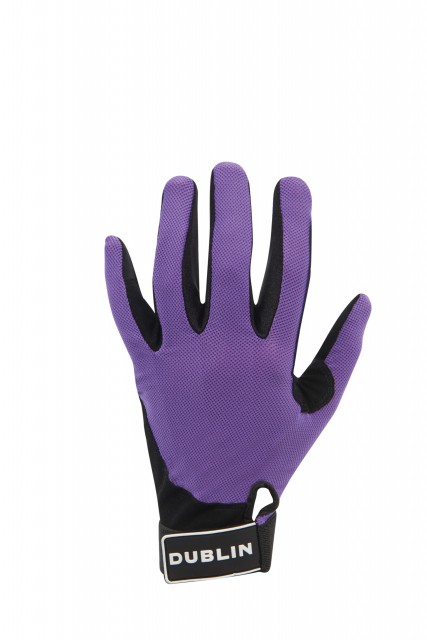 Dublin Adult's Meshback Riding Gloves (Purple)