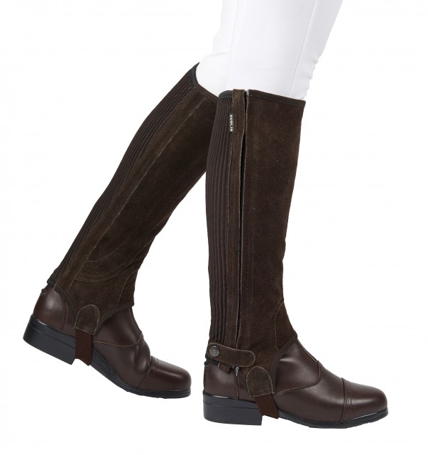 Dublin Adults Suede Half Chaps II (Brown)