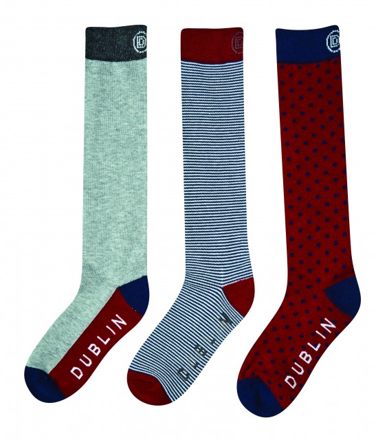 Dublin Adults 3 Pack Socks (Charcoal)