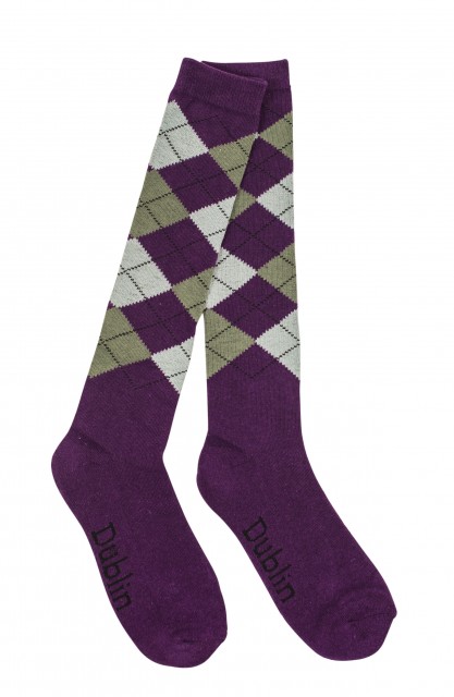 Dublin Adults Argyle Socks (Purple Ash)