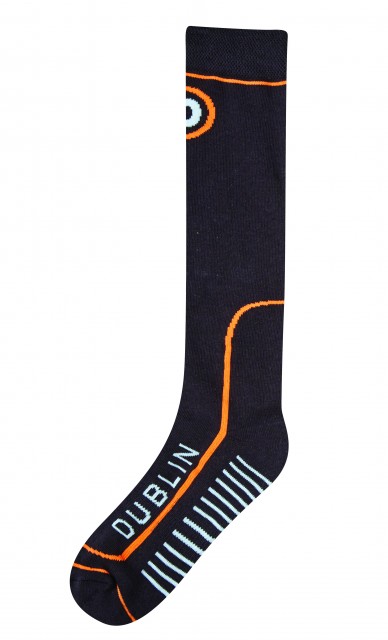Dublin Adults Technical Socks (Charcoal Neon)