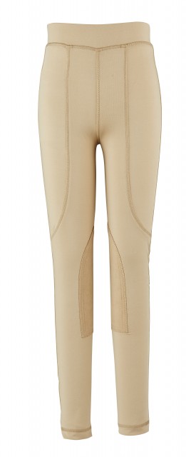 Dublin Child's Performance Flex Knee Patch Riding Tights (Beige)