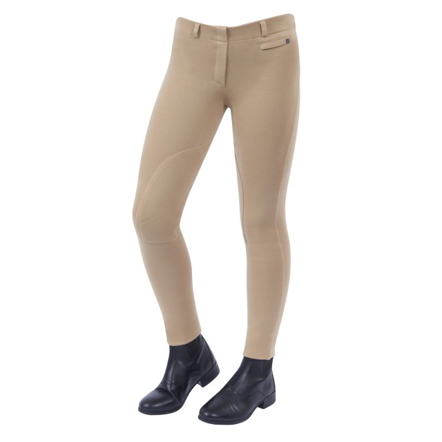 Dublin Child's Supa-Fit Pull On Knee Patch Jodhpurs (Beige)