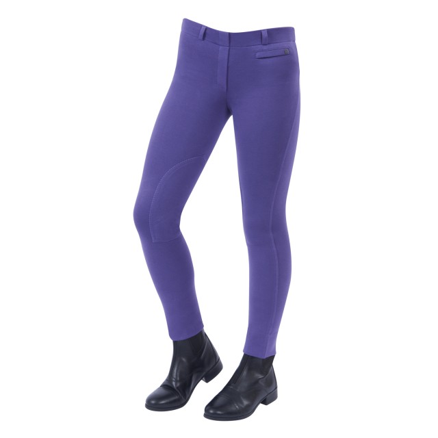 Dublin Child's Supa-Fit Pull On Knee Patch Jodhpurs (Purple)