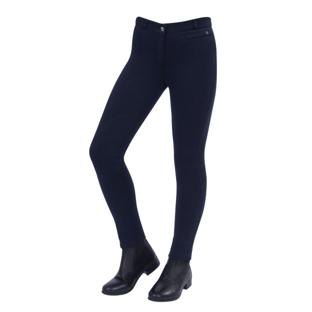Dublin Child's Supa-Fit Zip Up Knee Patch Jodhpurs (Navy)