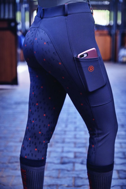 Dublin Ladies Gigi Full Grip Tech Breeches With Phone Pocket (Asphalt)