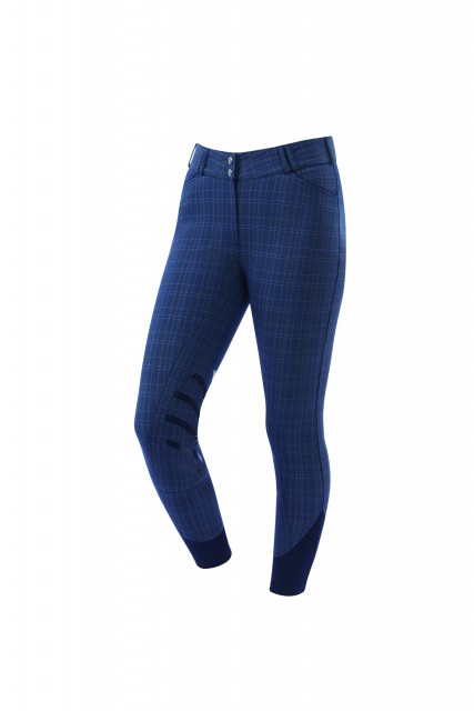 Navy Plaid All Sizes Dublin Prime Gel Knee Patch Womens Pants Riding Breeches 