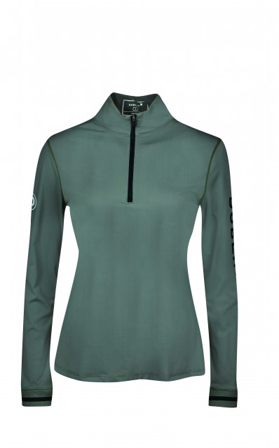 Dublin Ladies Shirley 1/4 Zip Airflow Long Sleeve Top (Gunmetal)