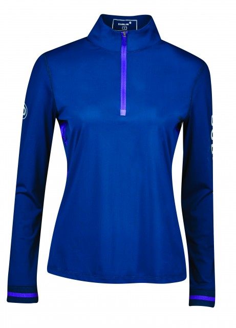 Dublin Ladies Shirley 1/4 Zip Airflow Long Sleeve Top (Moonlight Blue)