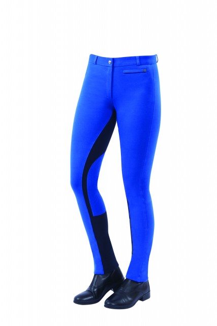 Dublin Ladies Supa-Fit Euro Seat Zip Up Jodhpurs (Blue/Navy)