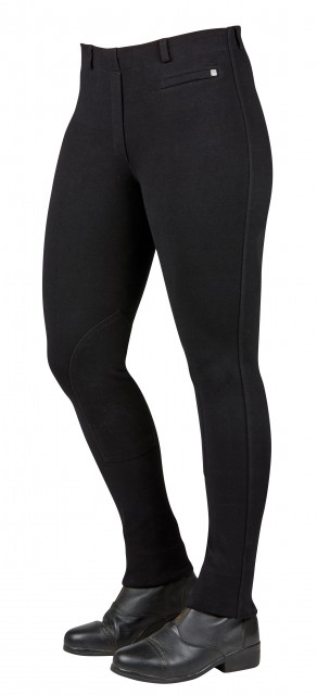 Dublin Ladies Supa-Fit Pull On Knee Patch Jodhpurs (Black)