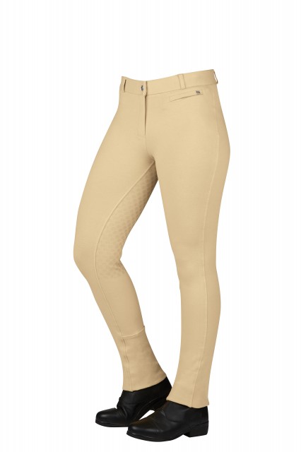 Dublin Ladies Supa-Fit Zip Up Gel Full Seat Jodhpurs (Beige)