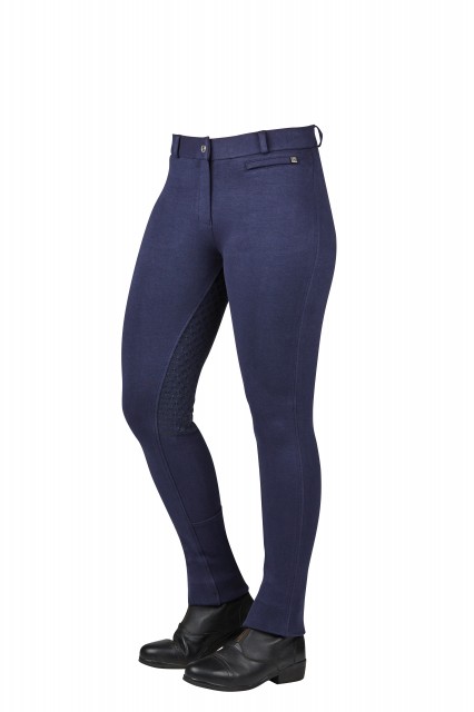 Dublin Ladies Supa-Fit Zip Up Gel Full Seat Jodhpurs (Navy)