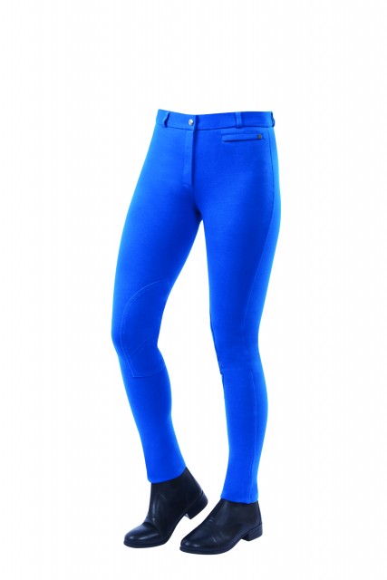 Dublin Ladies Supa-Fit Zip Up Knee Patch Jodhpurs (Sea Blue)