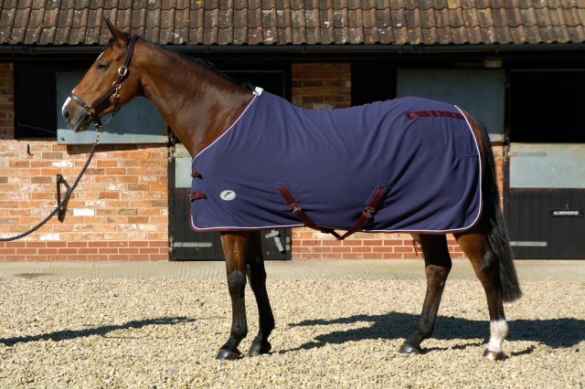 JHL (Clearance) Fleece Rug (Navy, Burgundy & White)