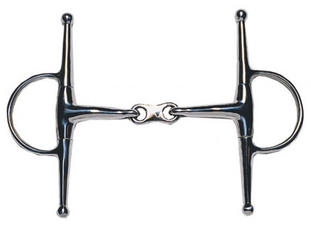 JP Korsteel Stainless Steel French Link Full Cheek Snaffle Bit