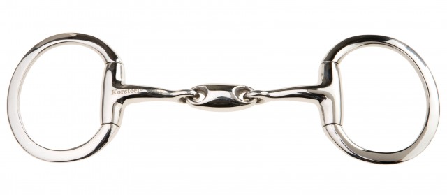 JP Korsteel Stainless Steel Oval Link Eggbutt Snaffle Bit