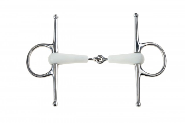 Korsteel Flexi Jointed Full Cheek Snaffle Bit (Ivory)